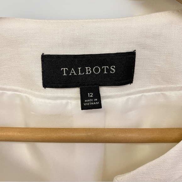 TALBOTS CLASSIC LINEN BLAZER- LINED Sz 12 - Picture 5 of 11